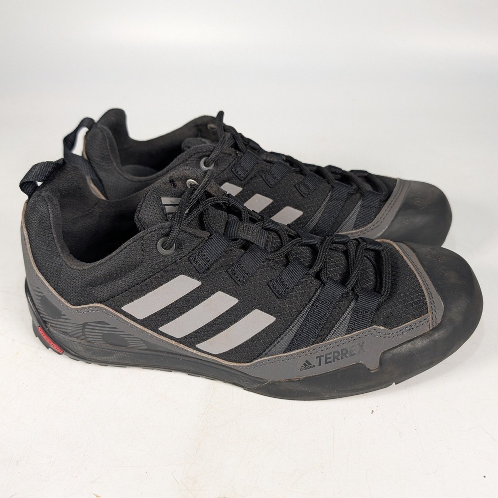 Adidas Terrex Swift Solo 2 Mens Black Grey Approach Hiking Shoes GZ0331 Size 7